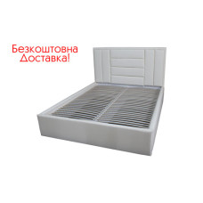 Двуспальная кровать Sofi с мягкой обивкой (шоколад, белый)